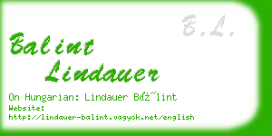 balint lindauer business card